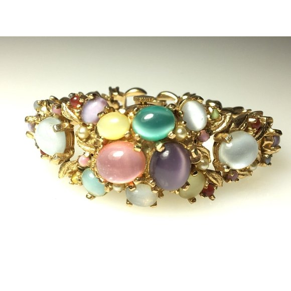 Vintage Fruit Salad Pedre Hidden Dial 17 Jewel Swiss Watch  1960s. Winds & Runs - Picture 8 of 14